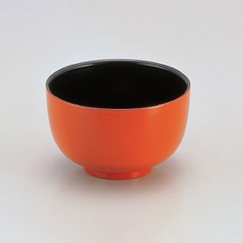 若泉漆器 小町丼　朱内黒  1-192-1 1個（ご注文単位1個）【直送品】
