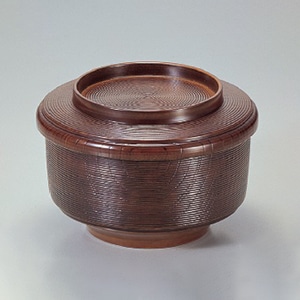 若泉漆器 保温飯器 栃千筋 1-193-6 1個(ご注文単位1個)【直送品】