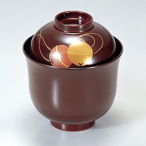 若泉漆器 姫小吸椀 溜すず 本漆塗 手描磨蒔絵 1-194-5 1個(ご注文単位1個)【直送品】