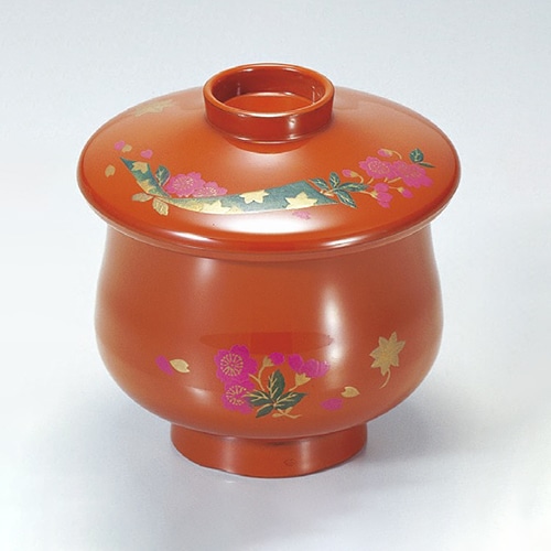 若泉漆器 ひさご吸椀 朱にのし 本漆塗 蒔絵 1-194-7 1個(ご注文単位1個)【直送品】