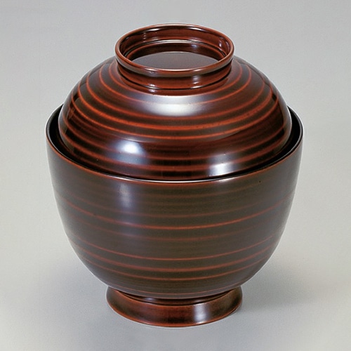 若泉漆器 卵荒筋椀 溜内黒 本漆塗 1-195-4 1個(ご注文単位1個)【直送品】