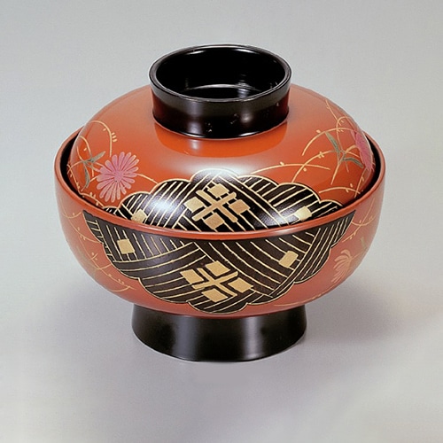若泉漆器 古代吸椀 古代朱正方寺 本漆塗 蒔絵 1-196-2 1個(ご注文単位1個)【直送品】