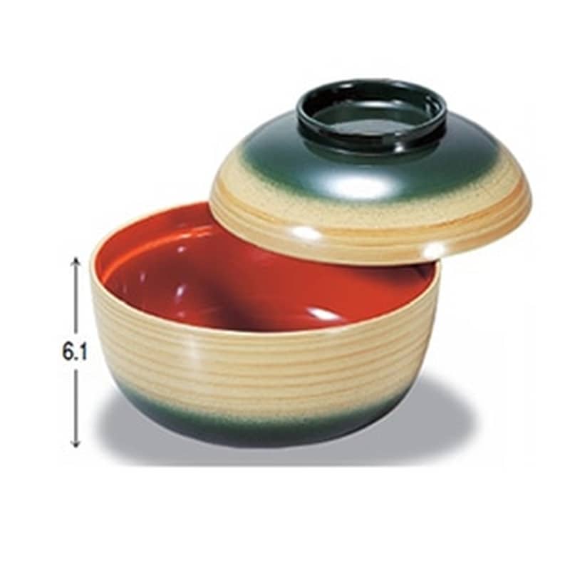 若泉漆器 4寸きさらぎ椀　白木かすみ内朱  1-199-9 1個（ご注文単位1個）【直送品】