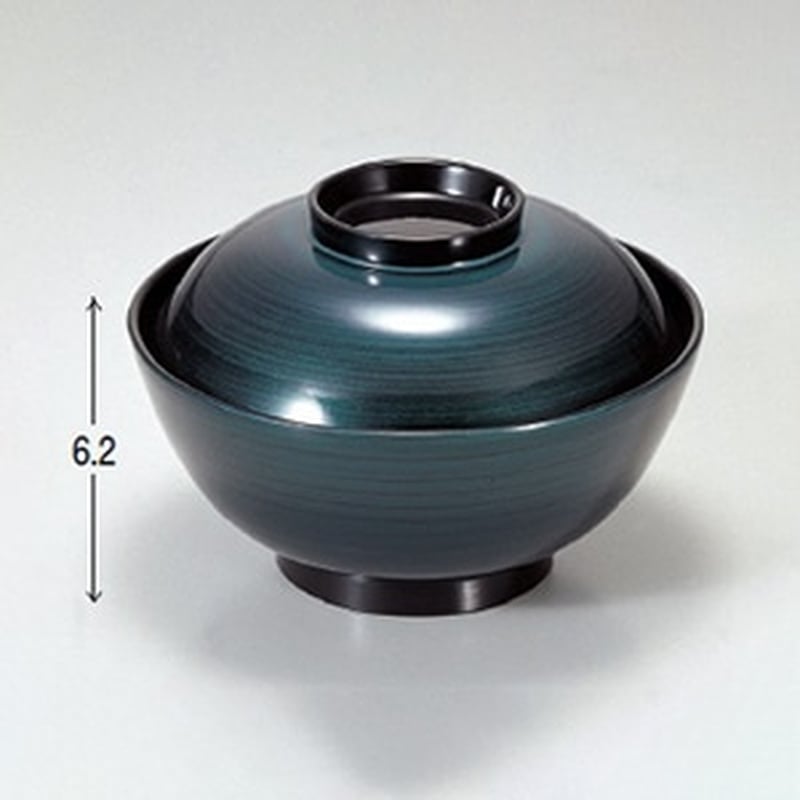 若泉漆器 4.5寸煮物椀 ブルー玉虫色 1-200-1 1個(ご注文単位1個)【直送品】