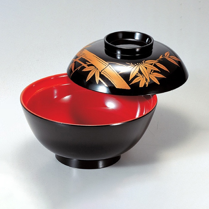 若泉漆器 4.5寸煮物椀 竹内朱 1-200-4 1個(ご注文単位1個)【直送品】