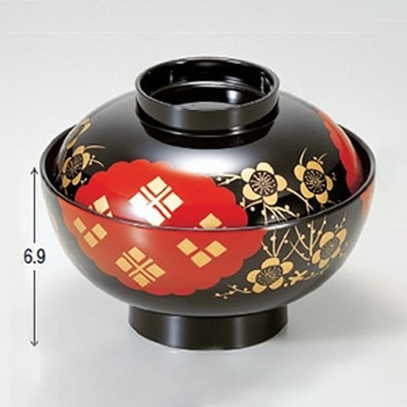 若泉漆器 仙才煮物椀 正方寺 1-201-2 1個(ご注文単位1個)【直送品】