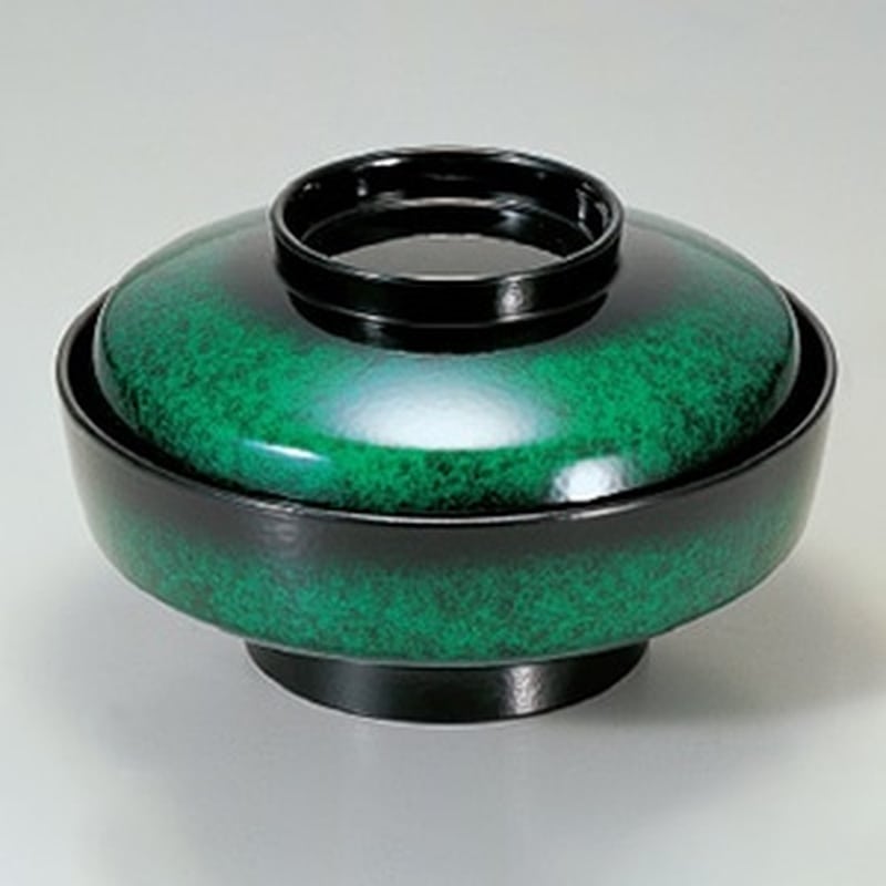 若泉漆器 5寸天竜寺椀 アクアグリーン 1-205-7 1個(ご注文単位1個)【直送品】
