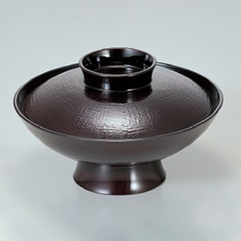 若泉漆器 5.5寸煮物椀　溜布目  1-206-2 1個（ご注文単位1個）【直送品】