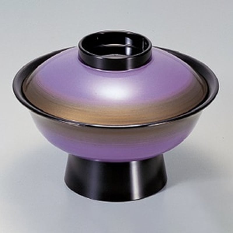 若泉漆器 5.5寸大名椀　紫金かすみ  1-210-5 1個（ご注文単位1個）【直送品】