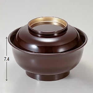 若泉漆器 美里丼 溜つば金 1-214-6 1個(ご注文単位1個)【直送品】