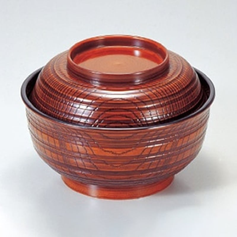 若泉漆器 5寸乱筋丼 栃 1-215-2 1個(ご注文単位1個)【直送品】