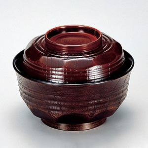 若泉漆器 5寸田吾作丼 栃 1-217-3 1個(ご注文単位1個)【直送品】