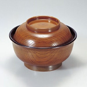 若泉漆器 姫型丼 栃木目 1-217-6 1個(ご注文単位1個)【直送品】