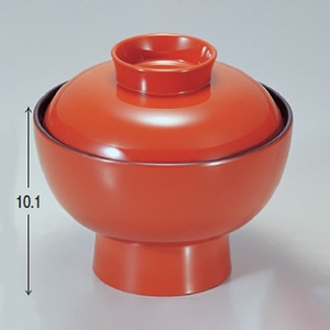 若泉漆器 高仙上丼 朱 1-218-1 1個(ご注文単位1個)【直送品】