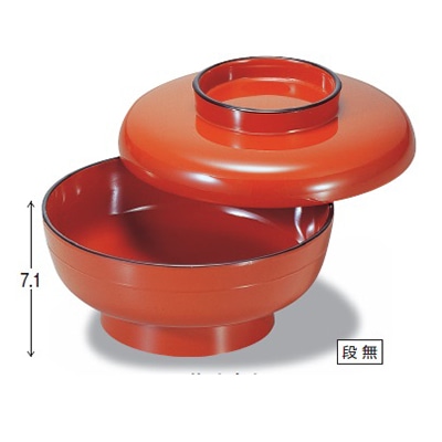 若泉漆器 かぶせ丼 朱内朱 1-218-4 1個(ご注文単位1個)【直送品】