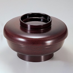 若泉漆器 かぶせ丼 溜刷毛目 1-218-6 1個(ご注文単位1個)【直送品】