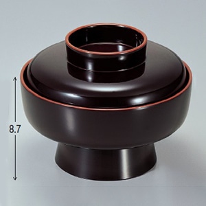 若泉漆器 平安丼 うるみ天朱 1-218-11 1個(ご注文単位1個)【直送品】