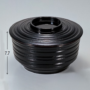 若泉漆器 お好み椀 黒内朱 1-219-4 1個(ご注文単位1個)【直送品】