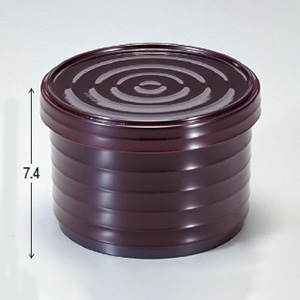 若泉漆器 ロクロ飯器 溜内朱 中 1-221-2 1個(ご注文単位1個)【直送品】