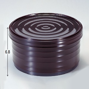 若泉漆器 ロクロ飯器 溜内朱 大 1-221-3 1個(ご注文単位1個)【直送品】