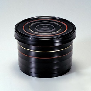 若泉漆器 ロクロ飯器 朱金ライン内朱 小 1-221-4 1個(ご注文単位1個)【直送品】