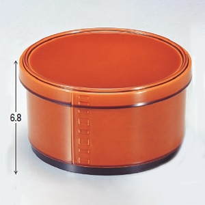若泉漆器 メンパ飯器 春慶内黒塗 大 1-221-9 1個(ご注文単位1個)【直送品】