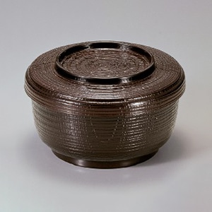 若泉漆器 耐熱割子飯器 溜 1-222-3 1個(ご注文単位1個)【直送品】