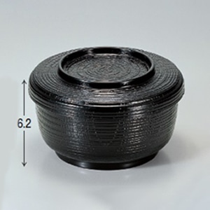 若泉漆器 割子飯器 黒 小 1-224-1 1個(ご注文単位1個)【直送品】