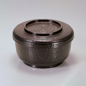 若泉漆器 割子飯器 溜内朱塗 小 1-224-3 1個(ご注文単位1個)【直送品】