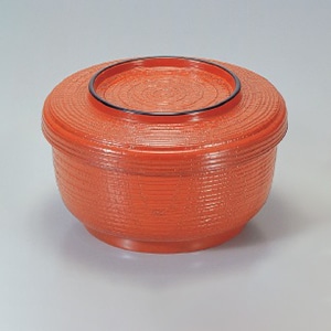 若泉漆器 割子飯器 朱天黒 1-224-6 1個(ご注文単位1個)【直送品】