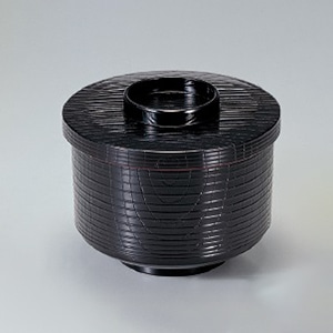 若泉漆器 ヘギ目飯器 黒内朱 1-224-12 1個(ご注文単位1個)【直送品】