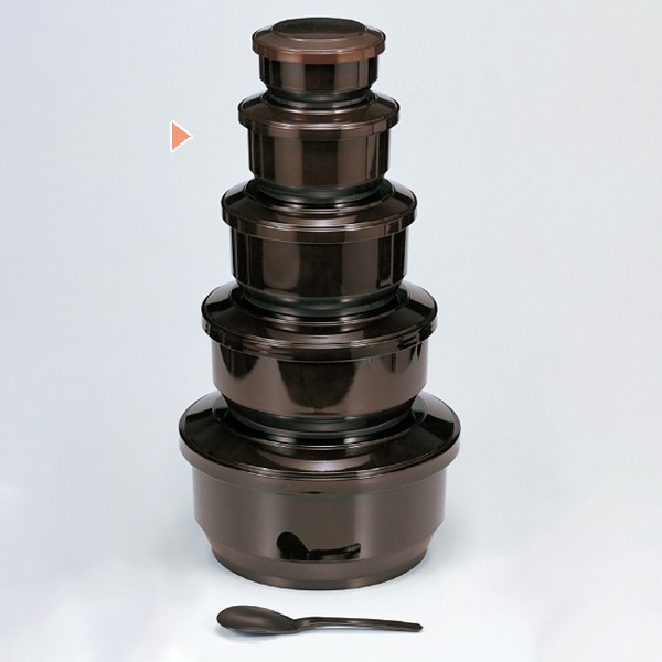 若泉漆器 いずみ飯器 溜 2人用 平付 1-230-7 1個(ご注文単位1個)【直送品】