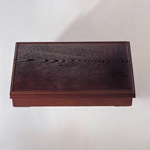 若泉漆器 ニュー尺3寸長手木目松花堂 溜 (仕切別売) 1-262-3 1個(ご注文単位1個)【直送品】