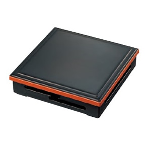 若泉漆器 8.5寸透かし松花堂 黒渕朱内黒塗 (仕切別売) 1-295-1 1個(ご注文単位1個)【直送品】