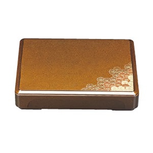 若泉漆器 尺2寸徳川箱膳　梨地二色菊 D.X仕切付 1-349-2 1個（ご注文単位1個）【直送品】