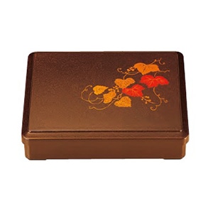 若泉漆器 9寸長手三里弁当 パールツタ 仕切別 1-374-1 1個(ご注文単位1個)【直送品】