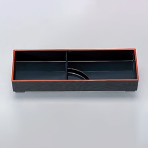 若泉漆器 大寿弁当 身タレ付 黒天朱 1-376-9 1個(ご注文単位1個)【直送品】