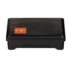 若泉漆器 錦弁当 黒千筋若竹 内朱 仕切付 1-388-1 1個(ご注文単位1個)【直送品】