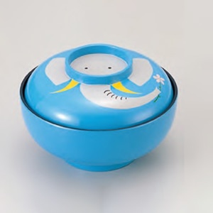 若泉漆器 お椀弁当 ぞうさん 朱仕切付 1-445-3 1個(ご注文単位1個)【直送品】