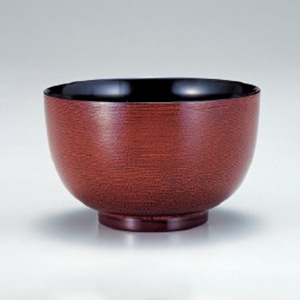若泉漆器 平安丼 溜刷毛目内黒 1-546-21 1個(ご注文単位1個)【直送品】