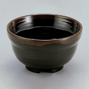 若泉漆器 小丼 天目 W-25BL 1-547-1 1個(ご注文単位1個)【直送品】