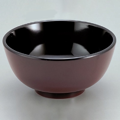 若泉漆器 うどん丼 溜 ST-1-2 1-547-8 1個(ご注文単位1個)【直送品】