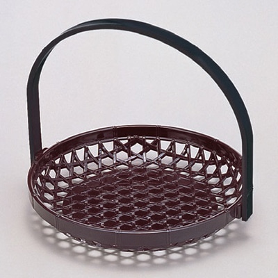 若泉漆器 7寸竹かご　マロン 折畳式 1-618-10 1個（ご注文単位1個）【直送品】