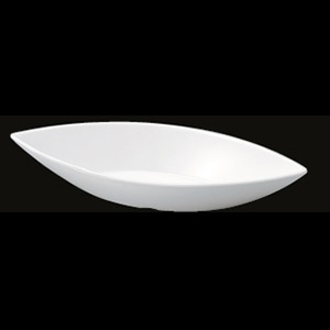 若泉漆器 舟形鉢 白 36cm DS-5989-1 小 J-7-72 1個(ご注文単位1個)【直送品】