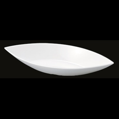 若泉漆器 舟形鉢 白 42cm DS-5989 中 J-7-71 1個(ご注文単位1個)【直送品】