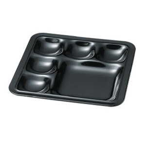 若泉漆器 ニューベガスプレート　黒  M-24-63 1個（ご注文単位1個）【直送品】