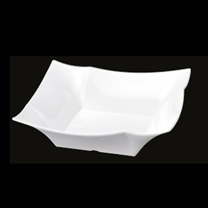 若泉漆器 四方折紙角鉢　白　40cm　DS-6279  J-101-72 1個（ご注文単位1個）【直送品】