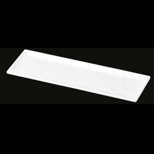 若泉漆器 長角カンナ目皿　白　40cm　DS-5889 大 J-100-97 1個（ご注文単位1個）【直送品】