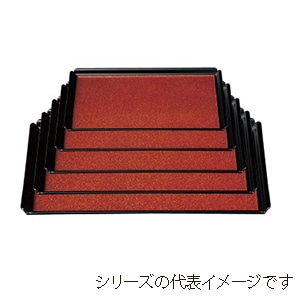 若泉漆器 若狭長手盆 金地石目 9寸 ノンスリップ加工 B-12-37 1個(ご注文単位1個)【直送品】