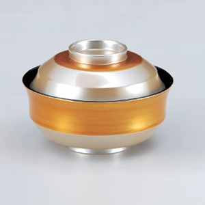 若泉漆器 4.2寸天竜寺椀　透き帯銀地  W-10-99 1個（ご注文単位1個）【直送品】